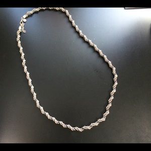Loft silver woven necklace